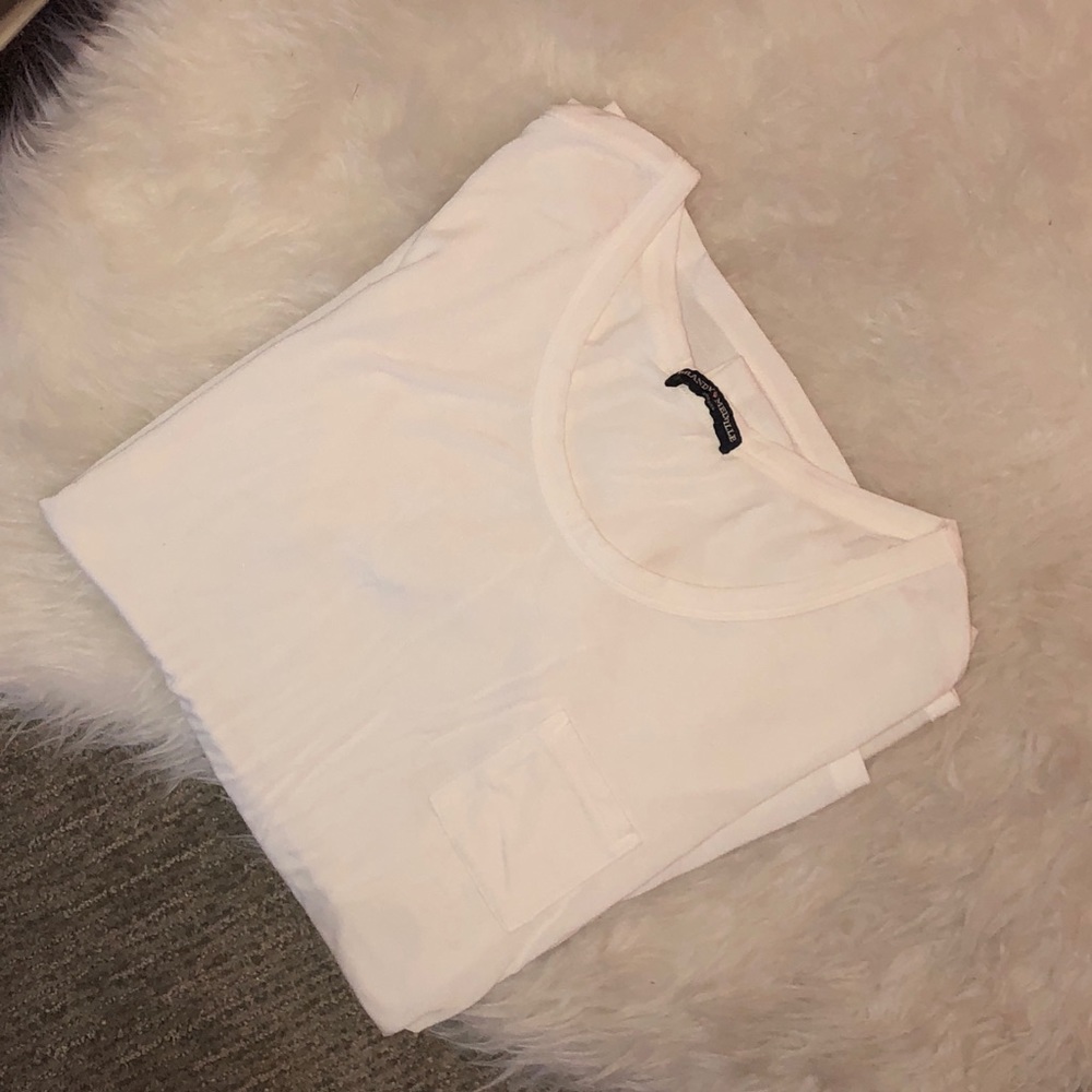 White Front Pocket Brandy Melville T-shirt